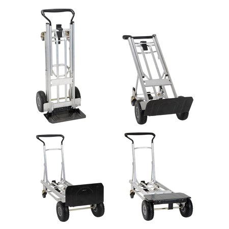 COSCO 4-in-1 Folding Series: Hand Truck/ Assisted Hand Truck/ Cart/ Platform Cart with Flat-Free Wheels 12323ASB1E